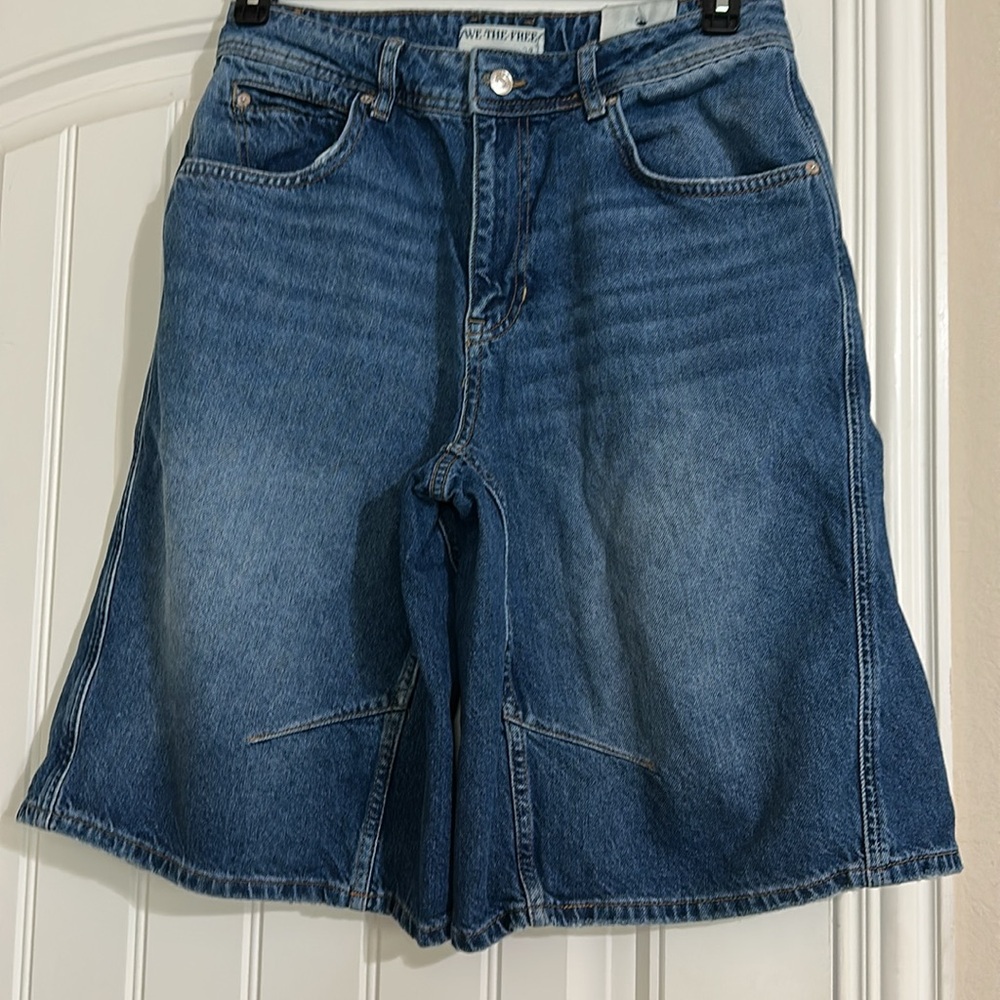 We The Free Denim Bermuda Shorts - Picture 2 of 3